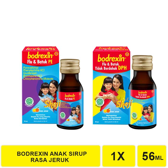 BODREXIN SIRUP OBAT FLU DAN BATUK ANAK 56 ML