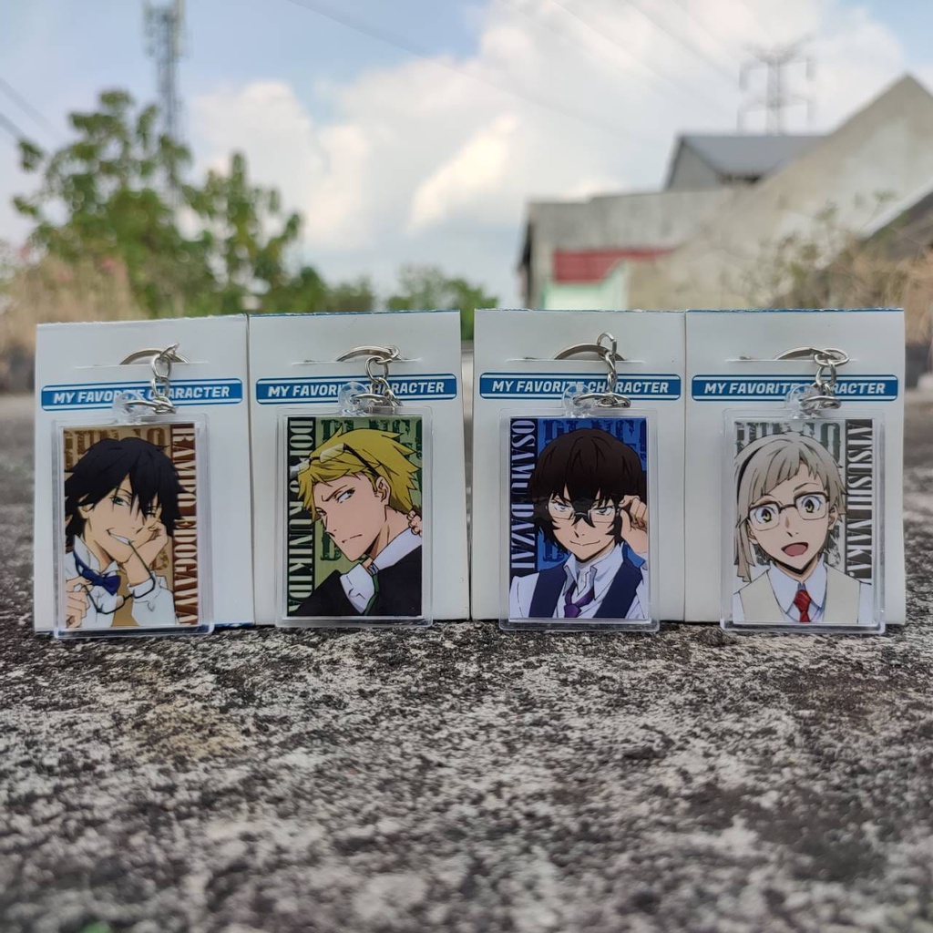 Gantungan Kunci Murah Anime Bungou Stray Dogs - Keychain Bungo Stray Dogs - Dazai Chuuya Atsushi