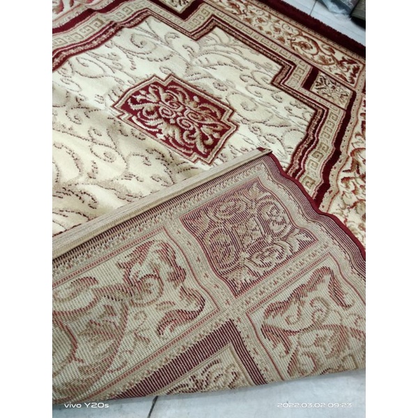 Karpet permadani red creammy imperial 120 x 160 cm