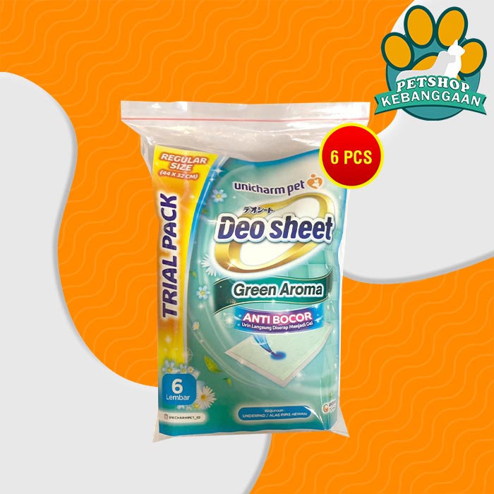 Deo-sheet Alas Pipis Poop anjing Perlak Hewan 6 pcs Repack