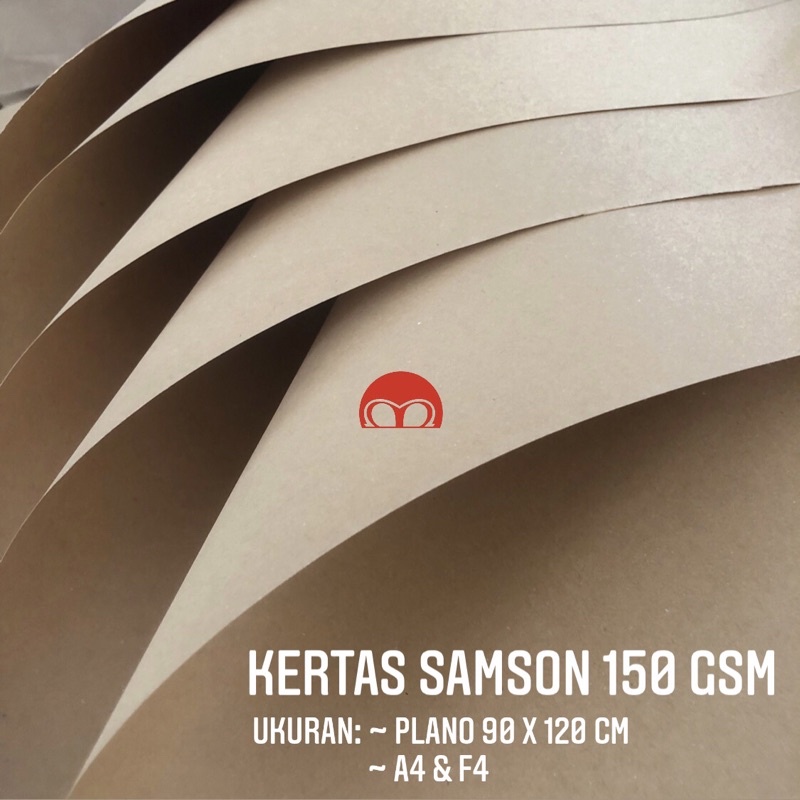 Kertas Samson Tebal 150 gsm Plano Kraft 90x120 cm Brown Sack Paper Bag Packing