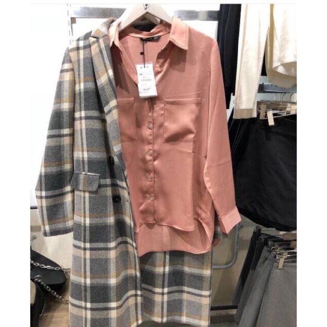 KEMEJA STRADIVARIUS LONG SHIRT