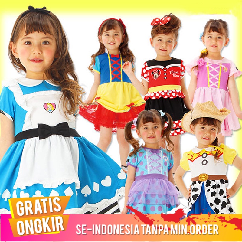 Gaun Anak Eropa  Amerika  Anak-anak   Anak Snow White Dress Anak Perempuan Dress Halloween Kinerja K