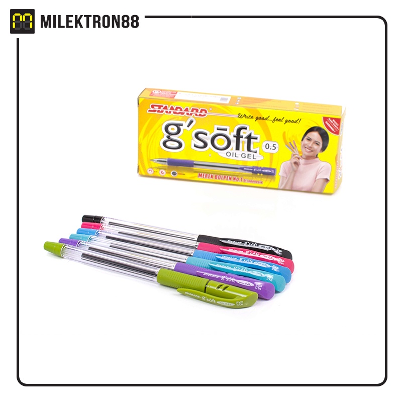 

STANDARD Pen G'Soft Alfatip 0.5 mm Pulpen Oil Gel (Pack)