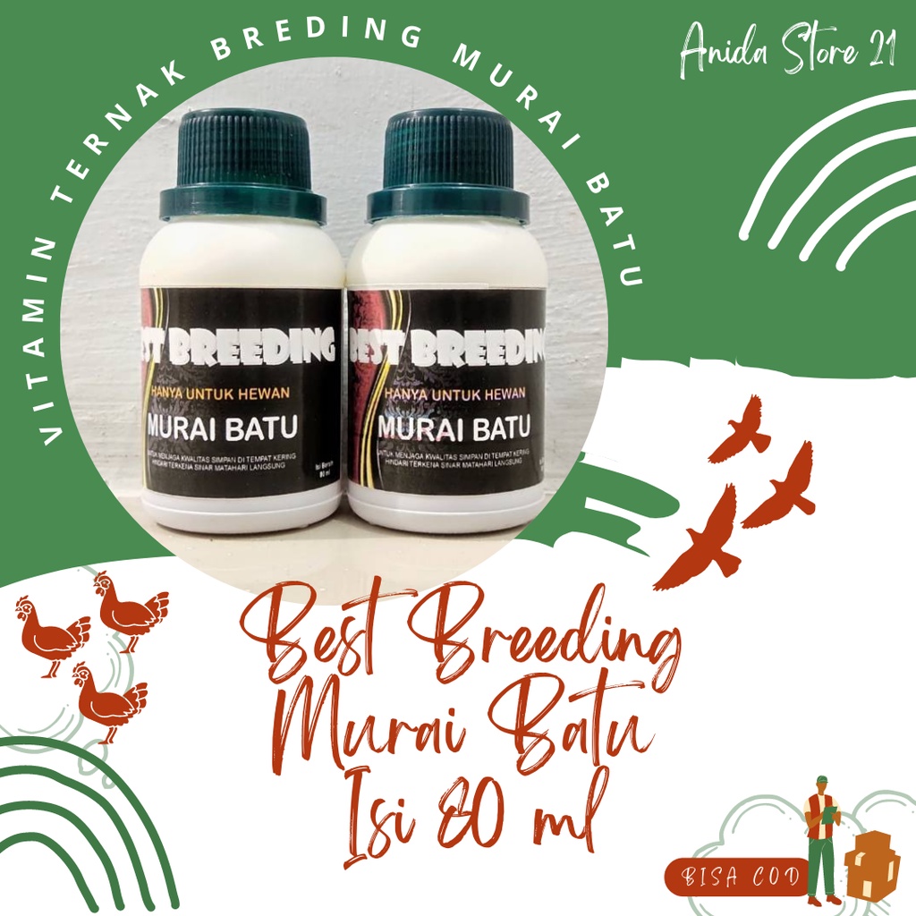 Best Breeding Murai Batu Isi 80 ml Vitamin Ternak Breding Burung Murai Batu