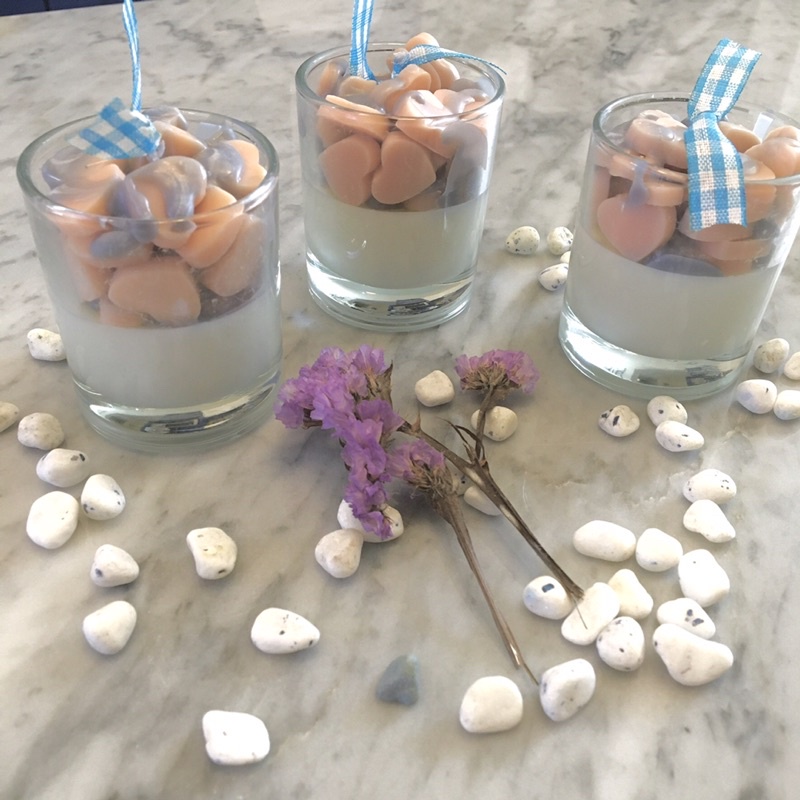DavHappy Scented Candle ‘Vanilla Heart Jelly’||Lilin Aromaterapi- Dessert Candle Jar