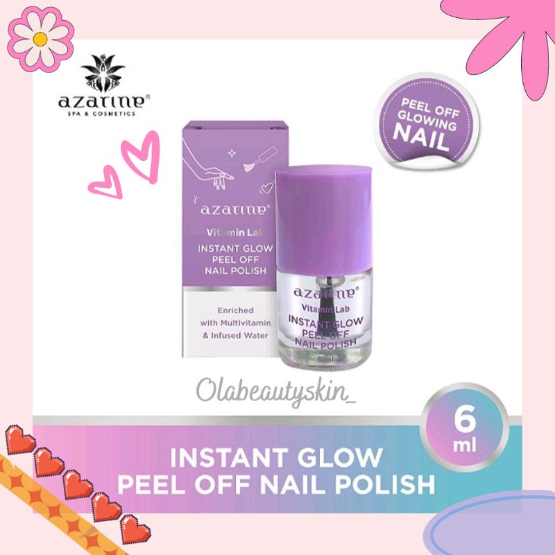 AZARINE Vitamin Lab Instant Glow Peel Off Nail Polish 6ml