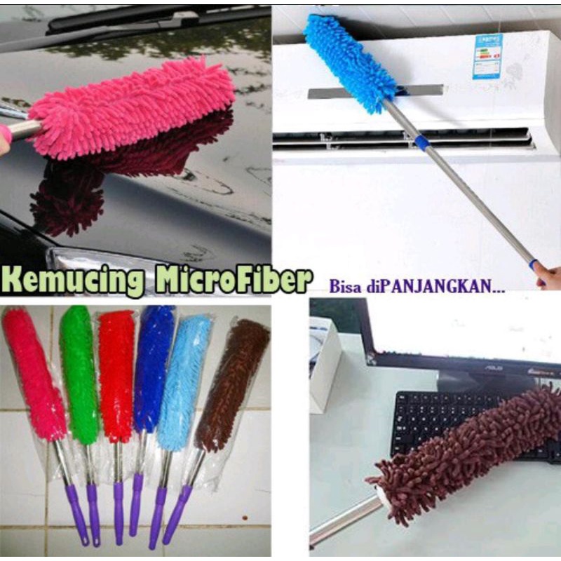 (COD) Kemoceng Tarik Bisa Panjang Dan Pendek / Kemoceng Microfiber