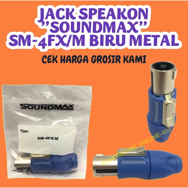 JACK SPEAKON SOUNDMAX SM4FX/M BIRU METAL