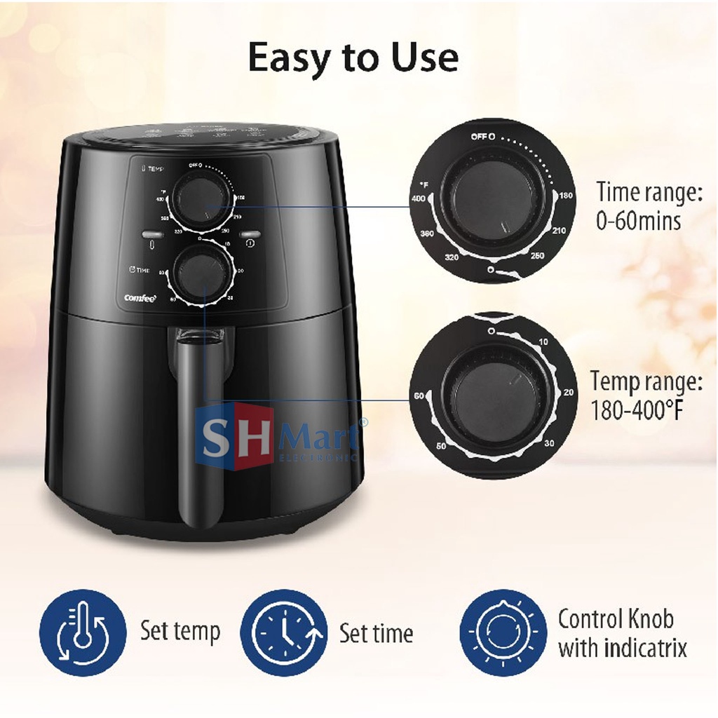 AIR FRYER MIDEA PENGGORENGAN TANPA MINYAK KAPASITAS 4,7 LITER DIGITAL / NON DIGITAL MF-TN35B / MFTN35B MF-CN35B / MFCN35B ORIGINAL