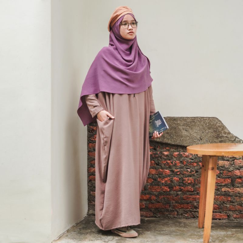 HIJAB ALILA Gamis Kisha Model Abaya Polos
