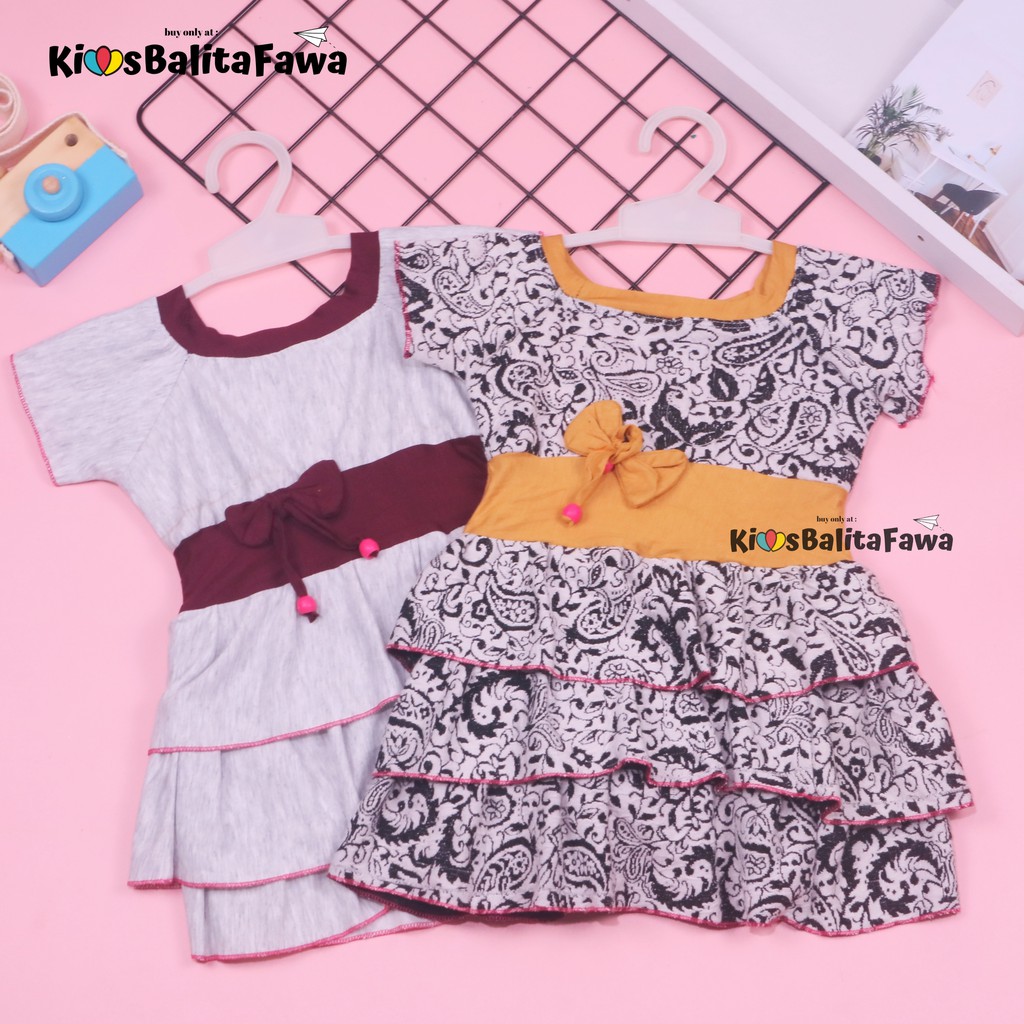 Dress Nayla uk Bayi 3-12 Bulan / Dress Baby Murah Baju Bayi Perempuan Cewek Dres Kado Anak Princess