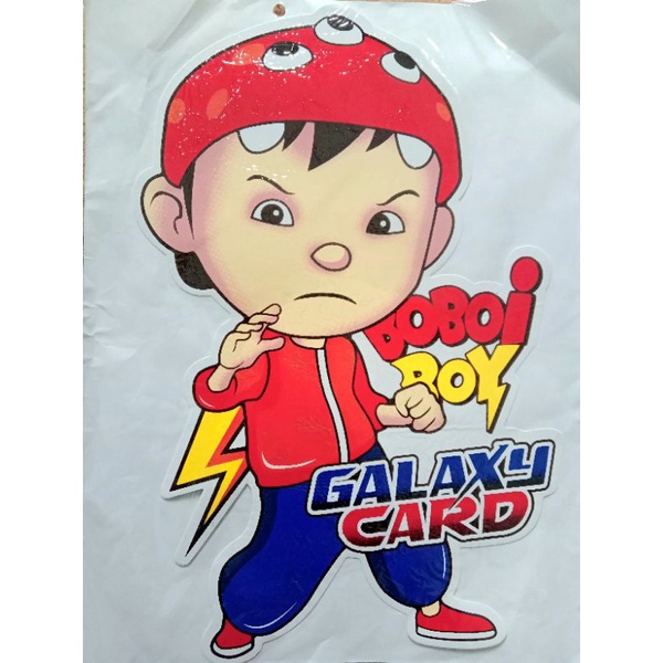 2 Gambar Beda Boboiboy Sticker Permanen Vinyl Jumbo +-32cm