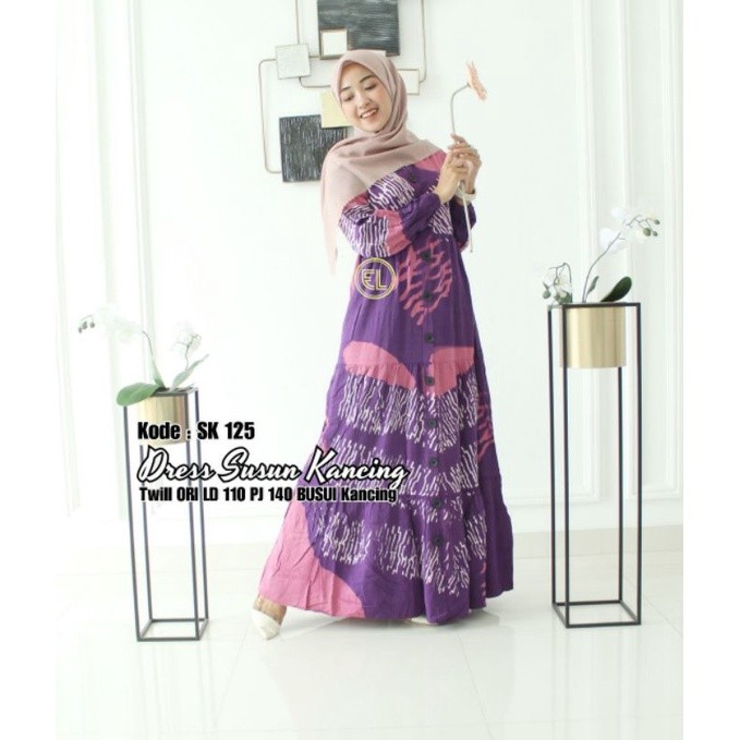 Gamis Twill Ori - Batik Elzhaf Motif Baru