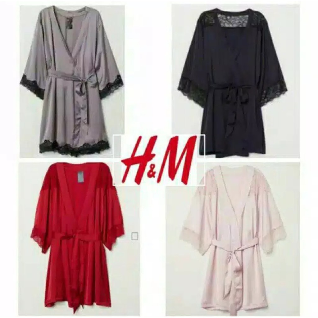 HnM kimono original high quality/kimono baju tidur satin grade A no reject