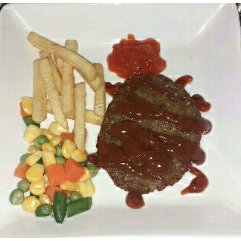 

Frozen beef steak saus BBQ