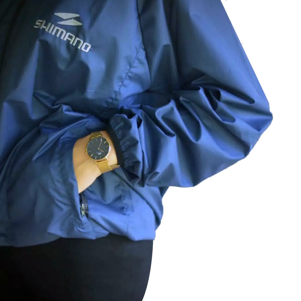 Jaket Parasut Shimano Waterproof Jaket Sauna Parasut Olahraga Running Jogging Mancing Pria Wanita-1