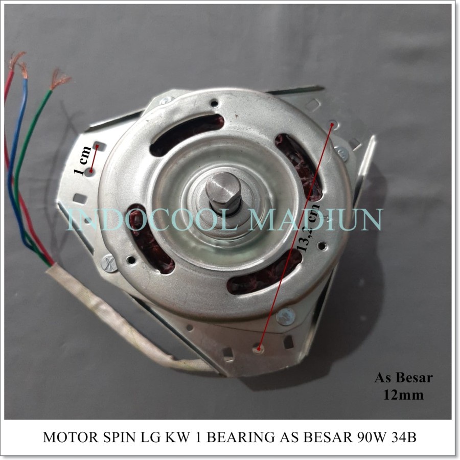 Motor Spin / Dinamo Pengering Mesin Cuci Bearing As Besar 90watt no.34B