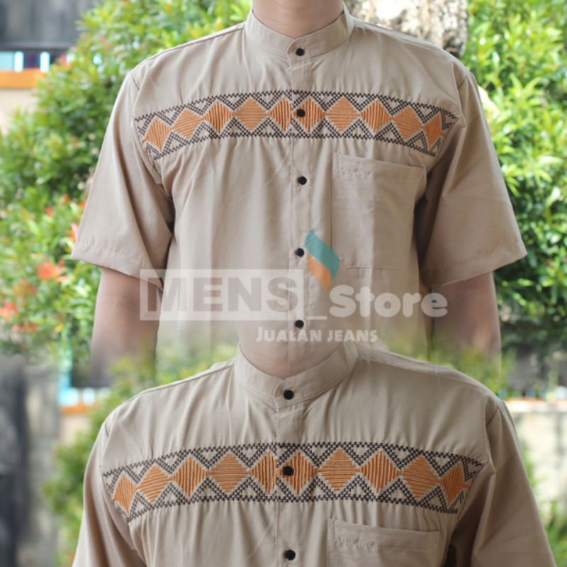 baju koko lengan pendek keren/baju muslim pria/mens store