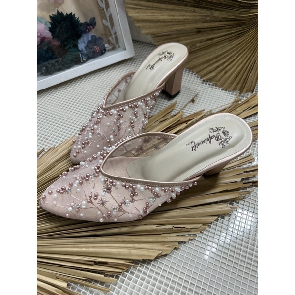 sepatu wedding sepatu wanita Yesika rosegold tinggi 7cm tahu