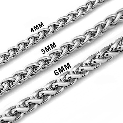 Gelang Rantai Bahan Titanium Steel Warna Silver Untuk Pria Dan Wanita