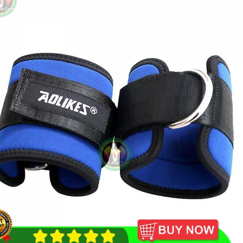 Barang Pilihan.. Alat Fitness Strap Angkle Kaki Elastis Ring-D Ankle Strap / Ankle Cuff Strap Wrap S