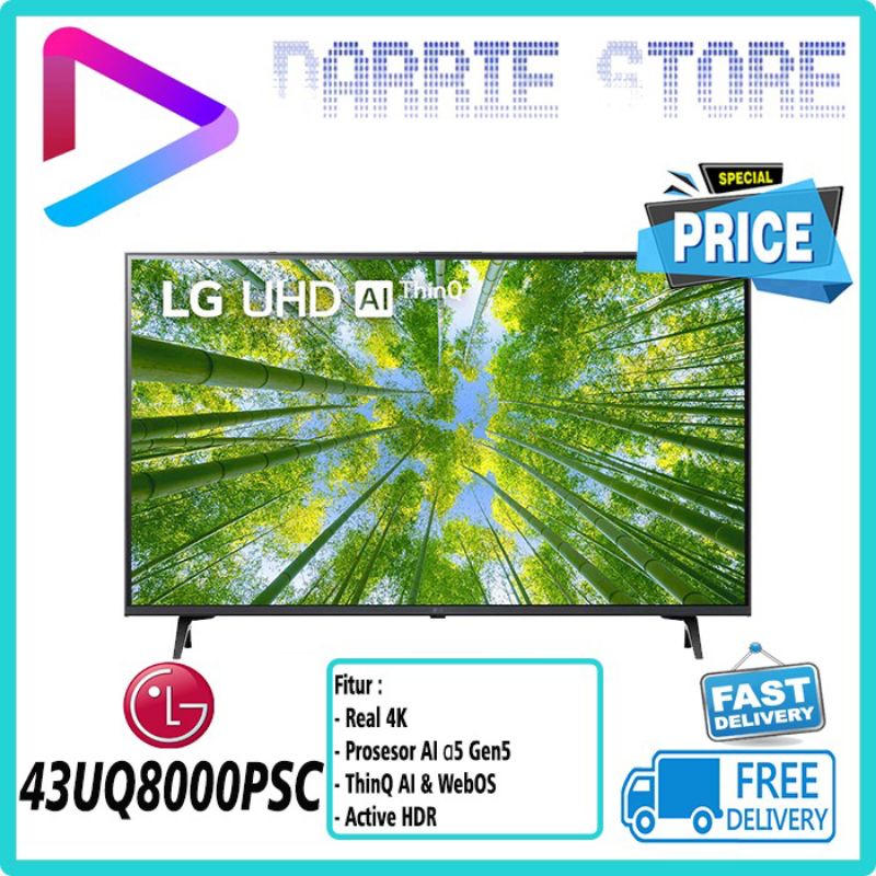 LG TV 43UQ8000PSC 43 inch Smart TV 4K UHD 43UQ80 43UQ8000