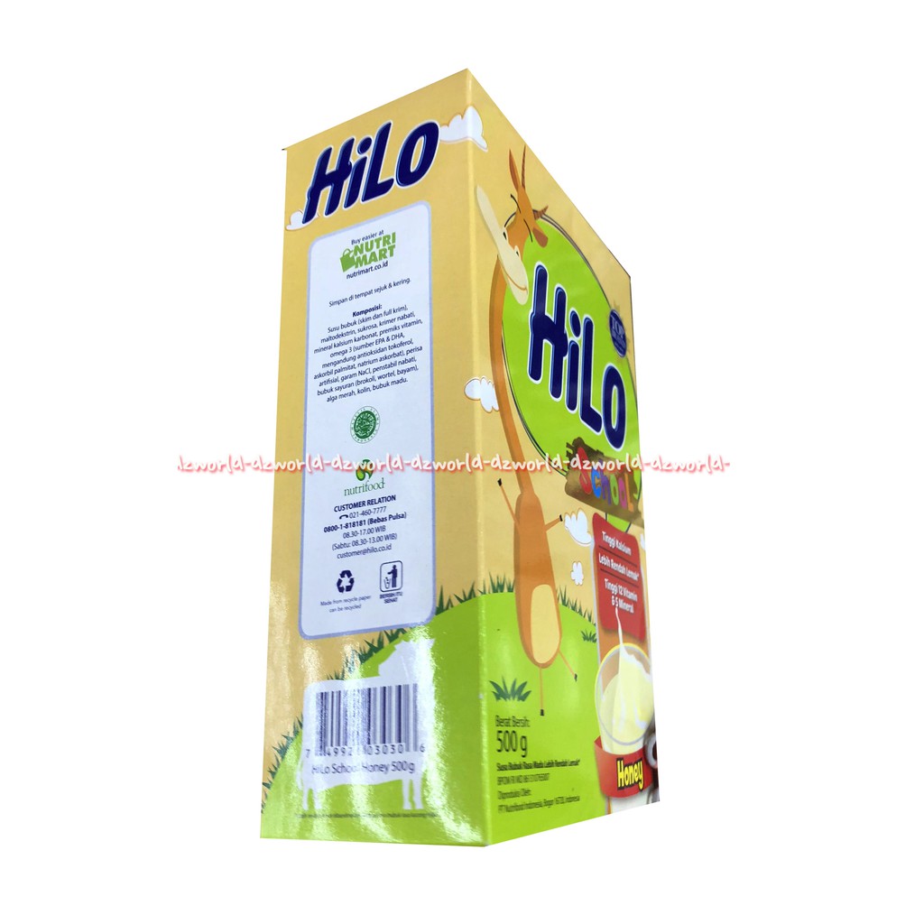 Hilo School Honey 500gr Susu Kalsium Untuk Anak Rasa Madu Hailo