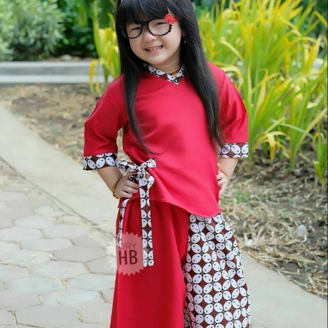 Setelan anak/batik anak kombinasi