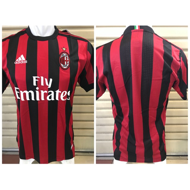 JERSEY BAJU BOLA AC MILAN HOME 2017/2018 OFFICIAL GRADE ORI