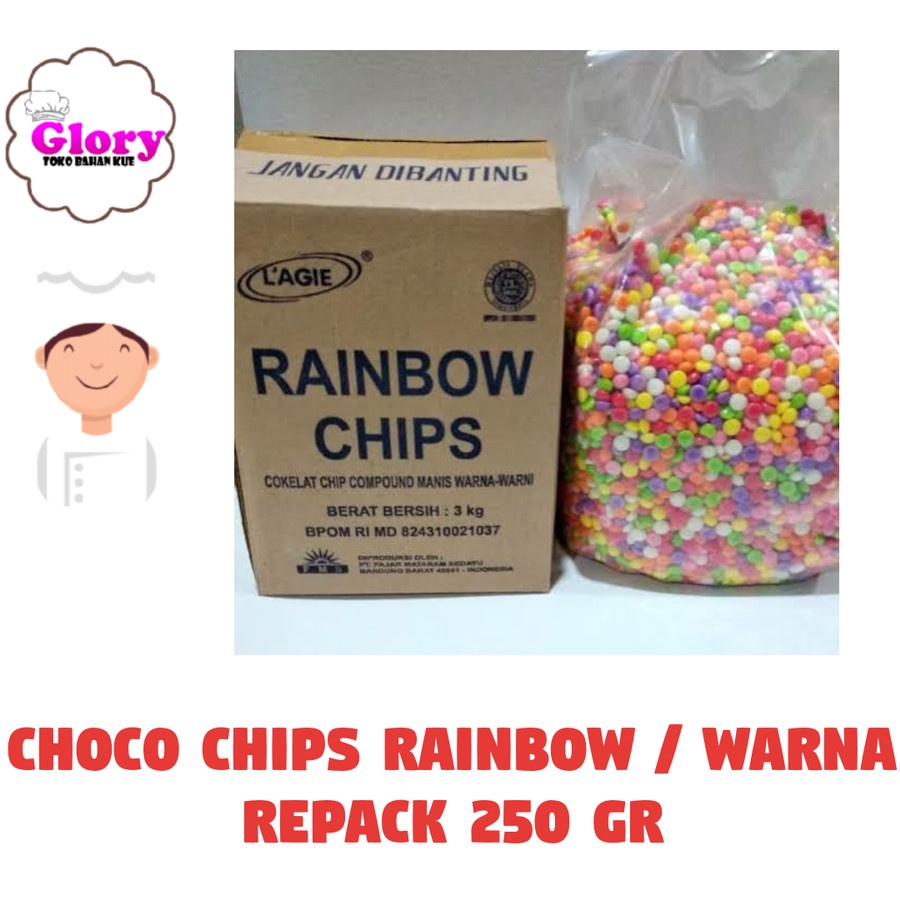 

choco chips lagie warna rainbow 250gr