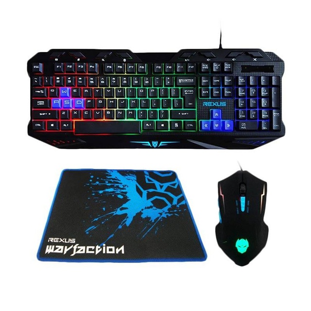 Paket keyboard mouse , mousepad rexus warfaction vr1 / vr 1