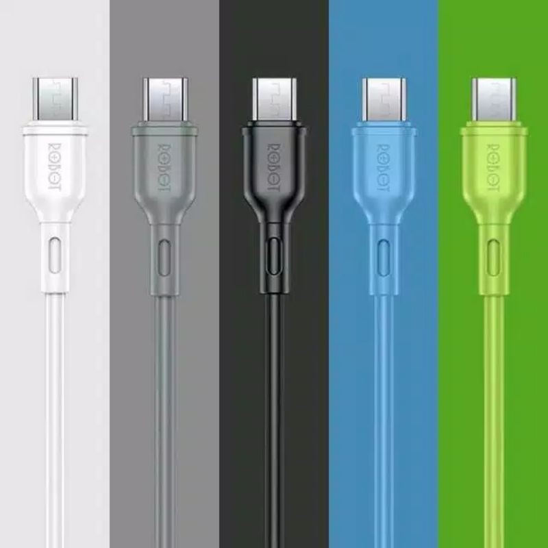 KABEL DATA SATUAN ROBOT RBM100S  RBM 100 S FAST CHARGING MIKRO USB MIKROUSB MICRO ANDROID GARANSI RESMI RBC100S RBC 100 RBC100 S TYPE C TYPE-C