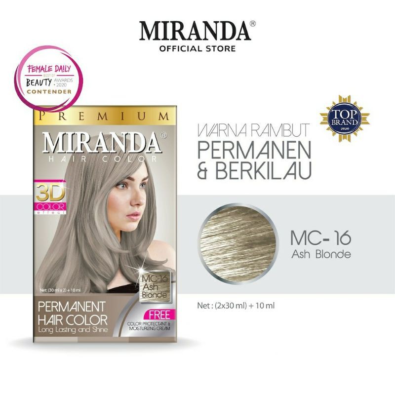 Miranda Hair Permanent Color Ash Blonde MC-16