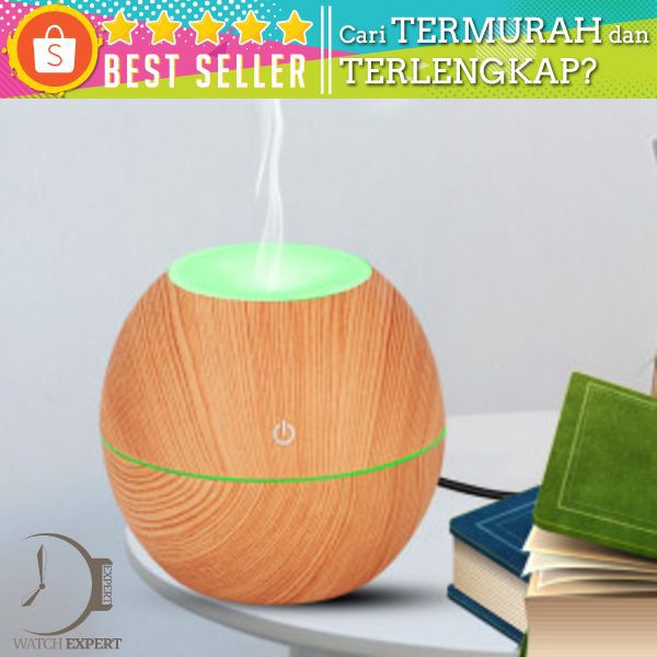 Taffware Ultrasonic Humidifier Aroma Essential Oil Diffuser Wood Design 130ml - NM007 - Wooden