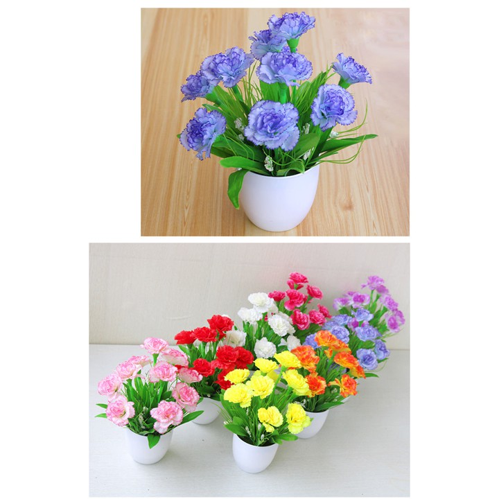 Swopply PT19 Pot Tanaman Hias Bunga Hias Plastik Ornamen Pot Bongsai Artificial Flower Decoration