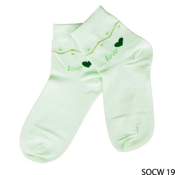Kaos Kaki Perempuan Katun Hijau Muda – SOCW 19