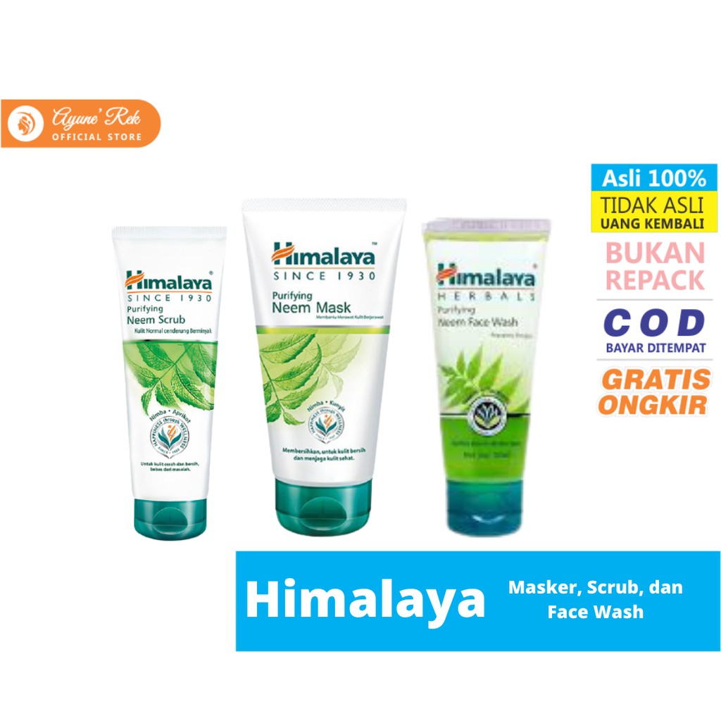 Himalaya Purifying Neem mask / foaming face wash / scrub 50ml 100ml 150ml Shopee Indonesia