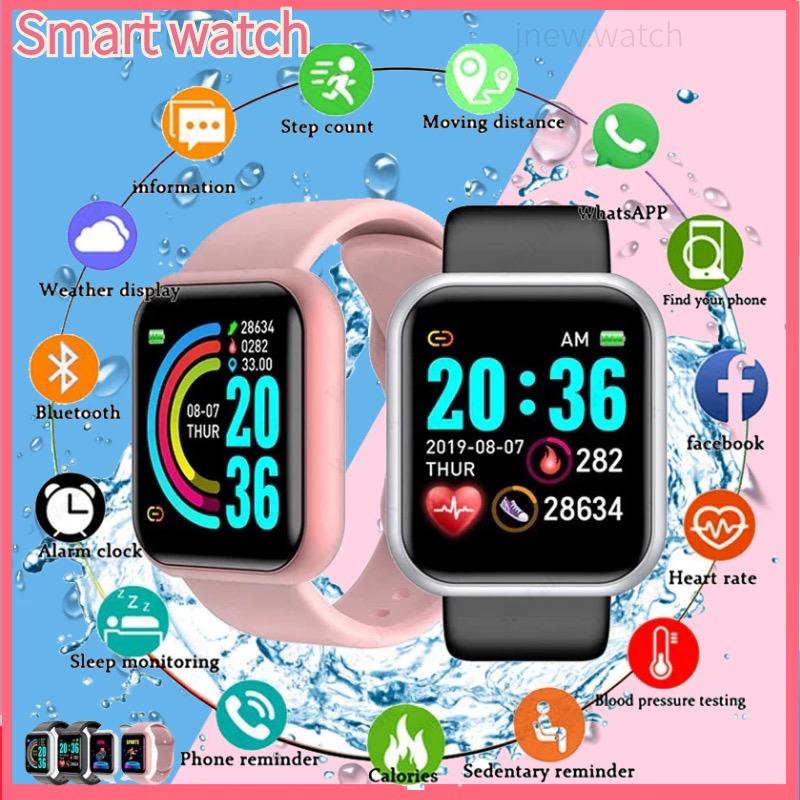 Jam Tangan Fashion Wanita Pria K3506Z SmartWatch Tali Rubber Tanggal Hari Aktif Free Box &amp; Baterai