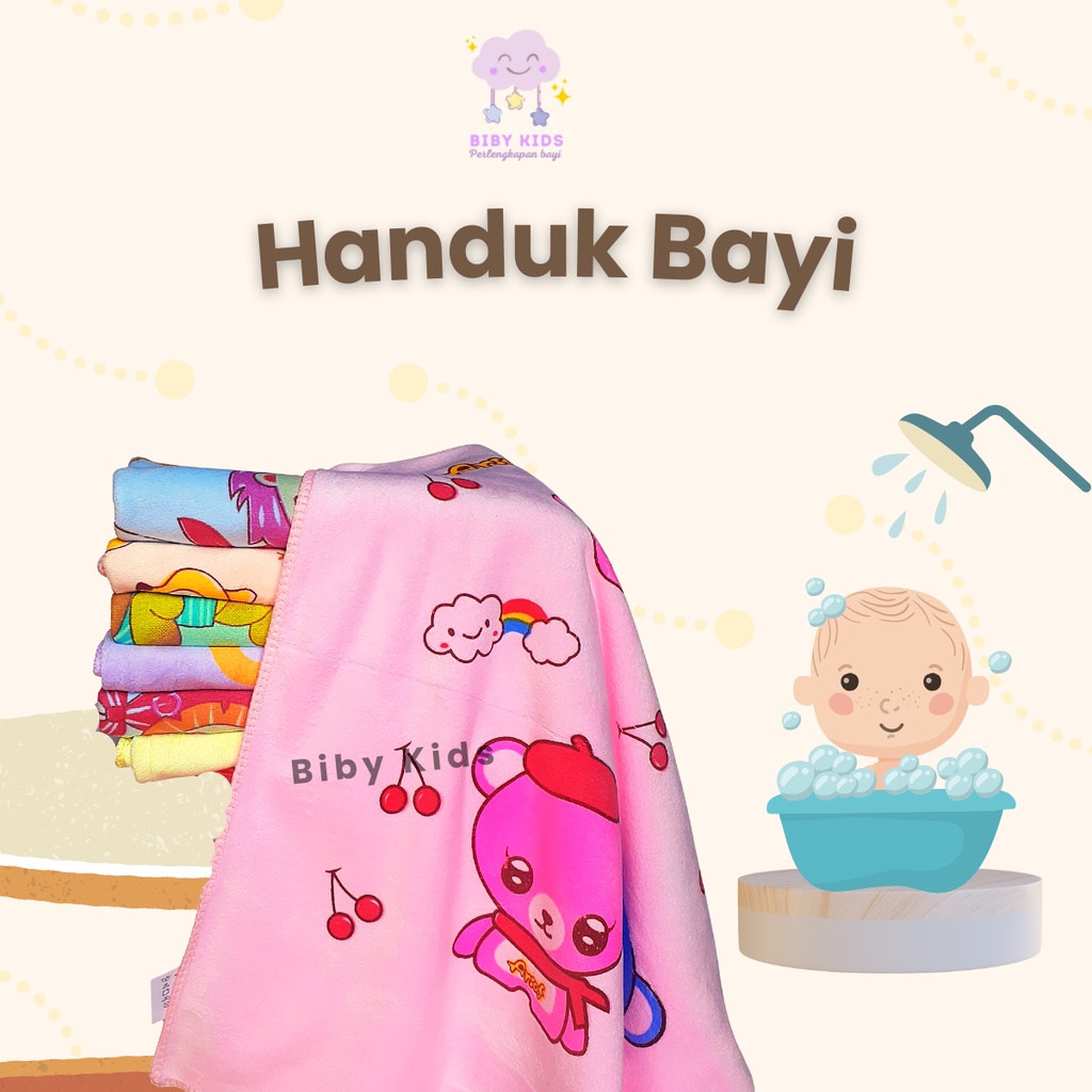 100x50Cm Handuk Bayi Baru Lahir Tebal Halus Premium Motif Lucu Handuk Bayi Sarang Lebah Jumbo Handuk Bayi Menyerap Air Perlengkapan Mandi Baby