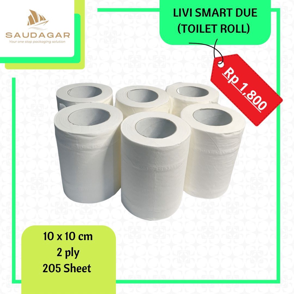 Tissue Toilet Roll Livi / Tisue Livi Smart Due Roll / Tissue WC