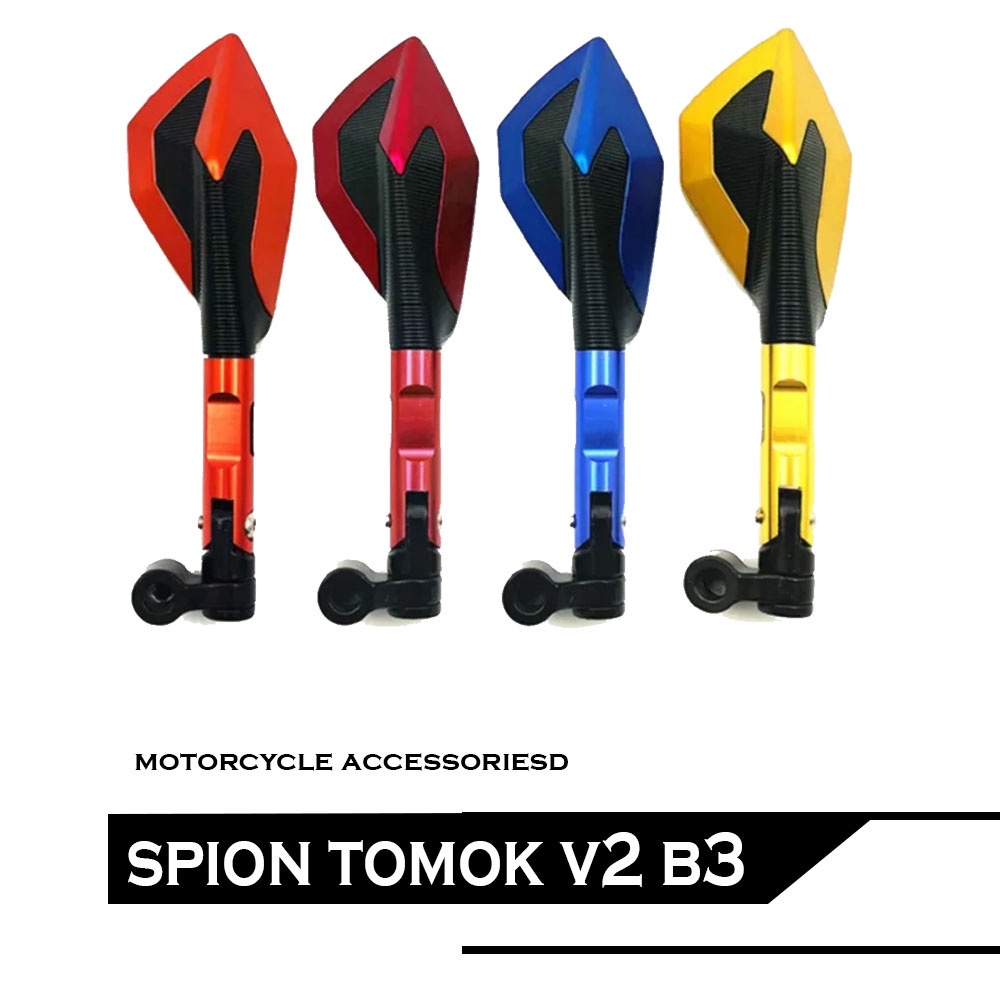 KACA SPION TOMOK V2 2 TONE B3CNC KECIL UNIVERSAL MOTOR NMAX VARIO CBR 150 BEAT PCX MIO VIXION SCOOPY motor