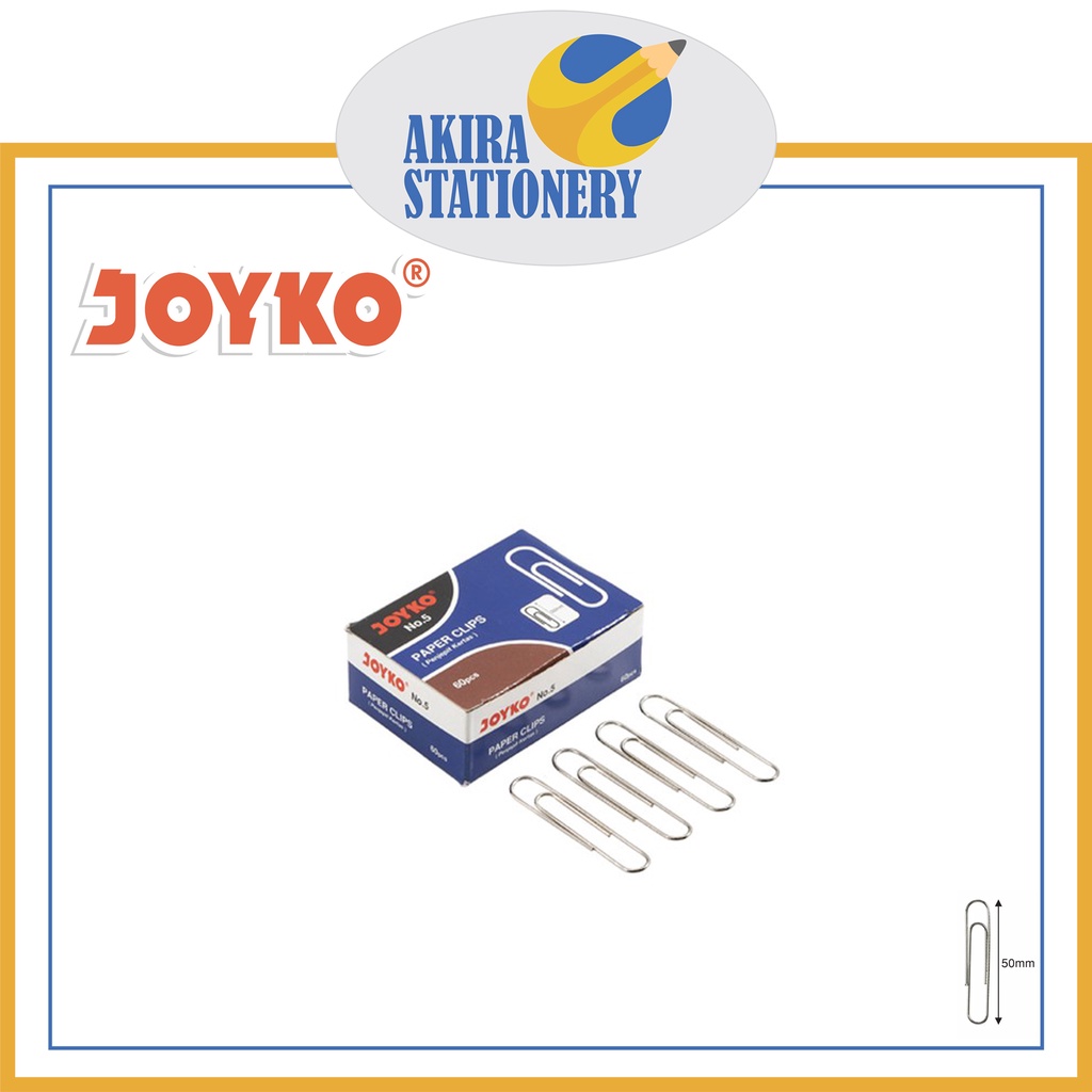 

Trigonal Clip Joyko No. 5 / Klip Penjepit Segitiga Kertas NO 5 Besar - PAK ( 10 PAD )