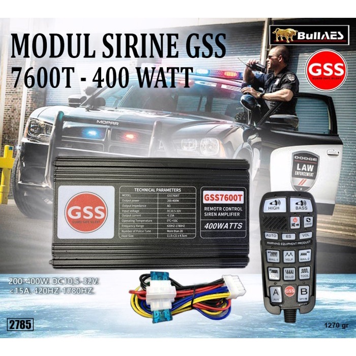 Modul Sirine Dual Power 400 Watt Paketan Speaker Slim GSS 5000L