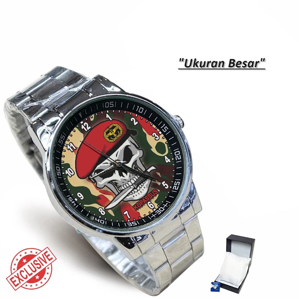 Jam Tangan Rantai Couple BARET MERAH KOPASSUS - 05 (Special)