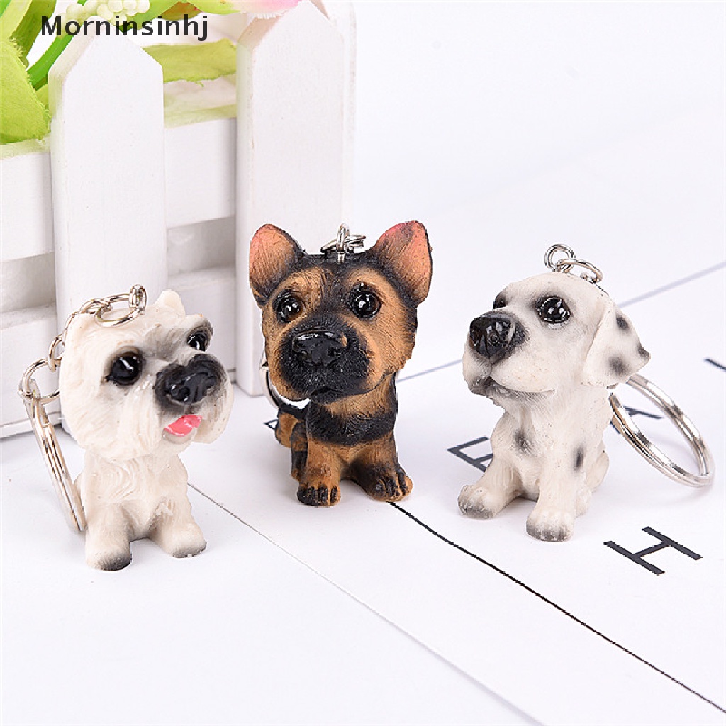 Mornin Lovely Resin Hewan Anjing Peliharaan Gantungan Kunci Key chains Gantungan Kunci Random Hadiah Perhiasan id