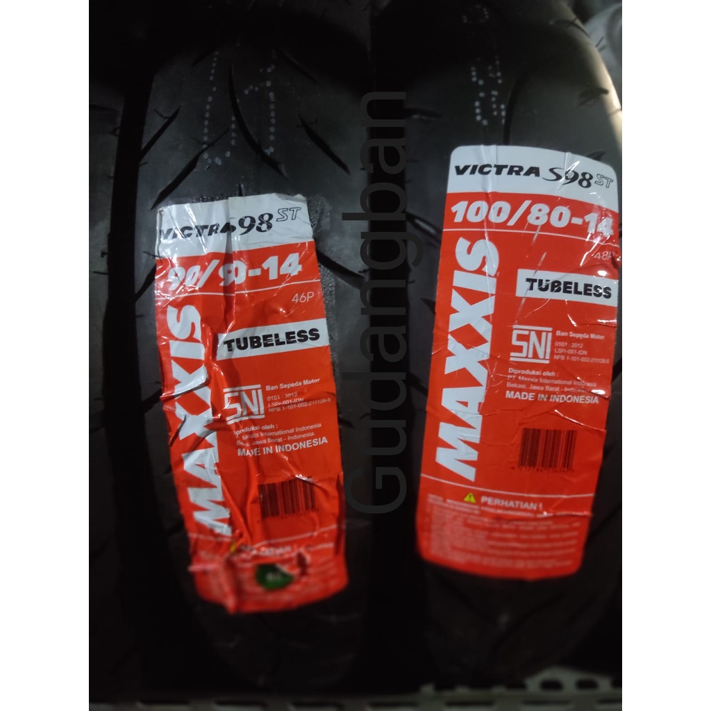 ( PAKET 2 BAN ) HOT PROMO  Maxxis Victra 90 90 - 14 dan 100 80 - 14 Ban Motor Vario TL FREE PENTIL