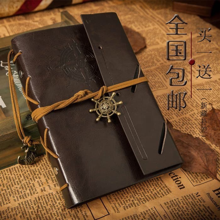 

Buku Catatan Binder Kulit Retro Pirate / Buku Binder Klasik - Tanpa Isi