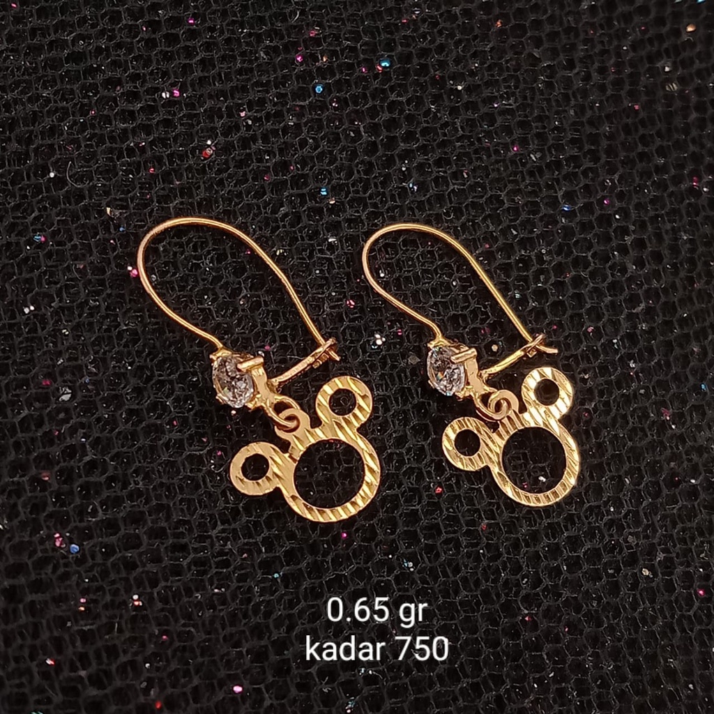 Anting Emas 17K - 0.65 gr Kadar 750 - 1208