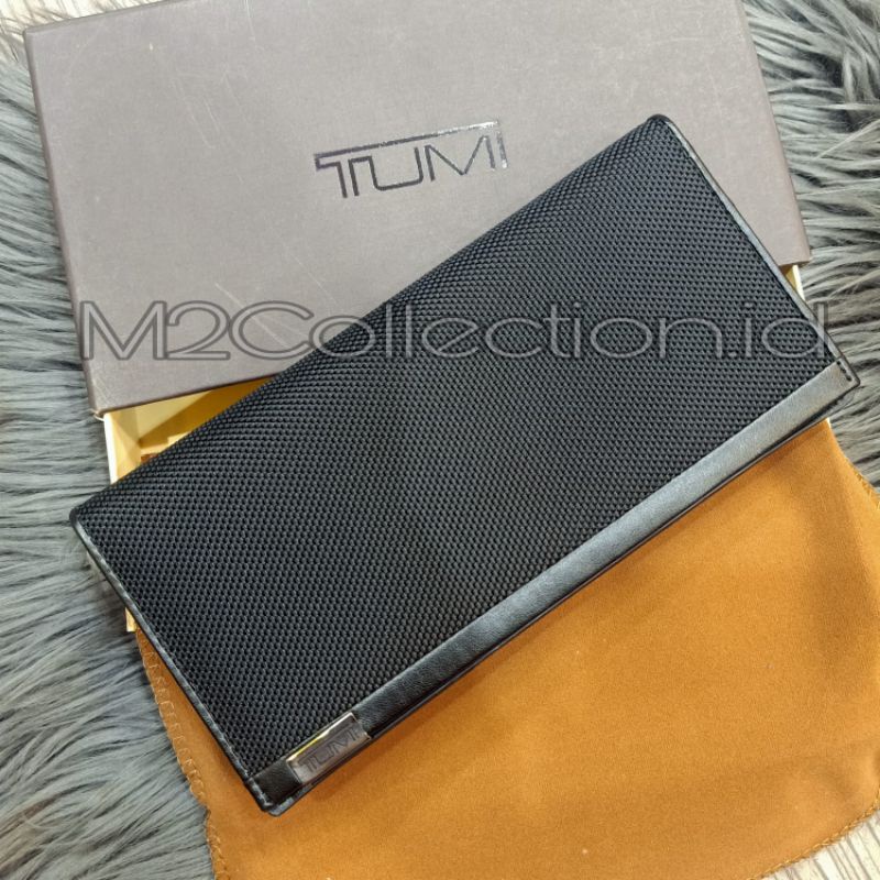 Dompet Tumi Panjang Nylon Black Long Wallet Premium Quality